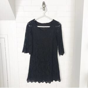 H&M Lace Casual Black Dress